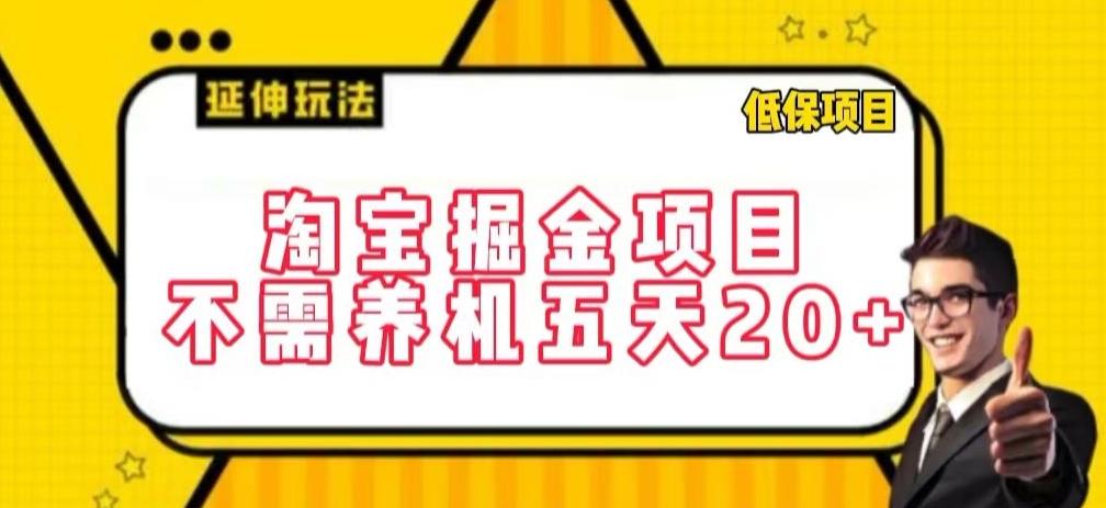 淘宝掘金项目，不需养机，五天20+，每天只需要花三四个小时【揭秘】-康仁安资源
