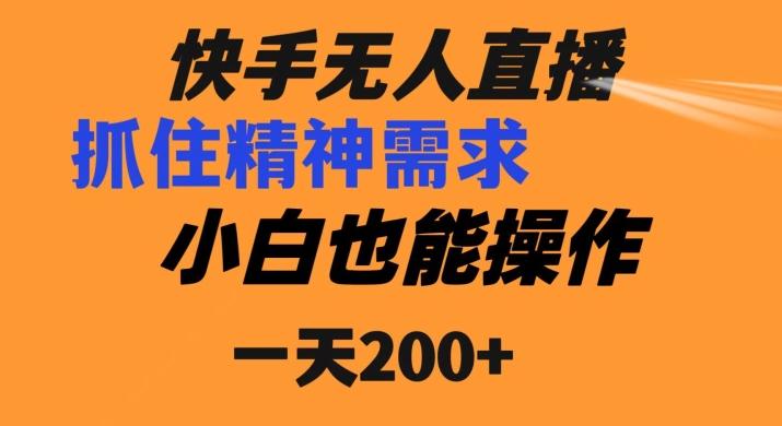 快手无人直播民间故事另类玩法，抓住了精神需求，轻松日入200+-康仁安资源