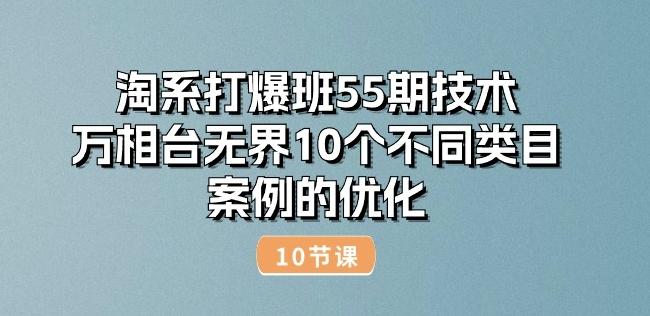 淘系打爆班55期技术：万相台无界10个不同类目案例的优化(10节)-康仁安资源