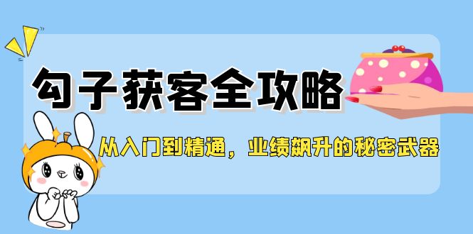 从入门到精通，勾子获客全攻略，业绩飙升的秘密武器-康仁安资源