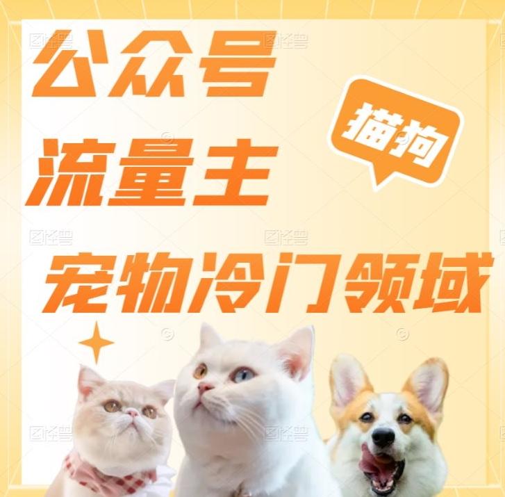 公众号流量主，萌宠冷门领域，单日收益2000+，简单暴力掘金，矩阵操作，无限放大收益！-康仁安资源