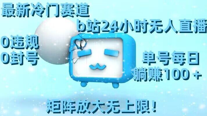 最新冷门赛道，b站24小时无人直播，0违规0封号，单号每日躺赚100＋，矩阵放大无上限【揭秘】-康仁安资源