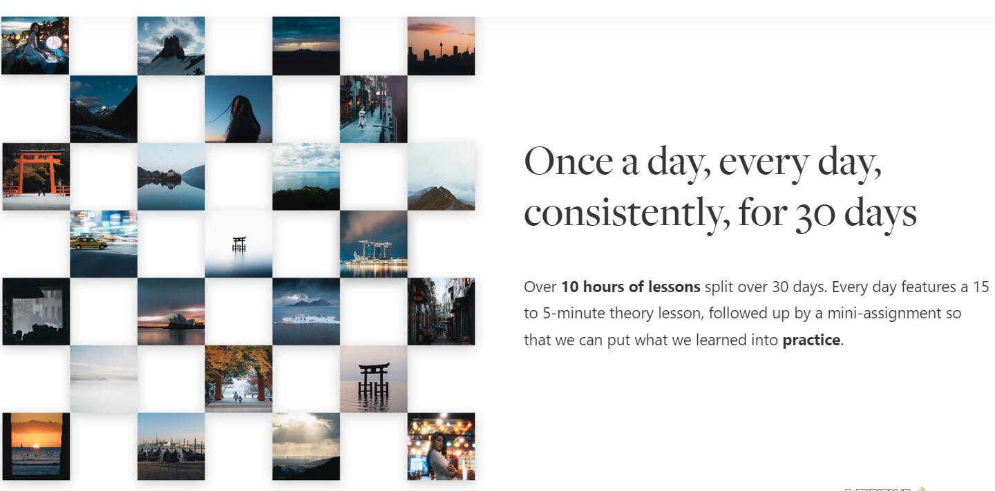 网红摄影师Pat Kay – 30天摄影基础知识加速器教程-30节课-中英字幕-康仁安资源