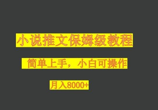小说推文保姆级教程，小白可操作，月入8000+-康仁安资源
