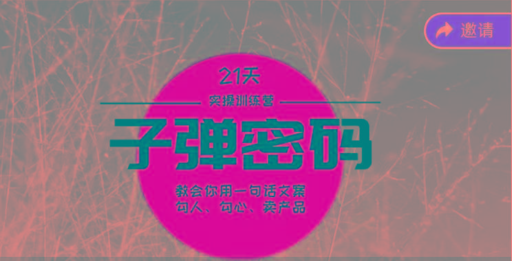 《子弹密码训练营》-用一句话文案勾人勾心卖产品，21天学到顶尖文案大师策略和技巧-康仁安资源