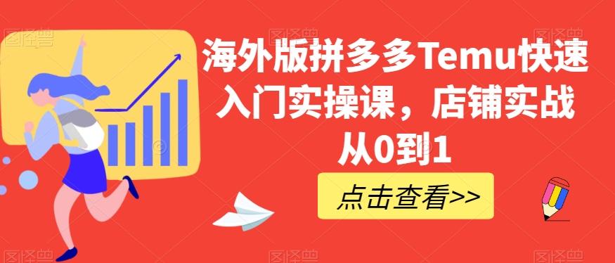 海外版拼多多Temu快速入门实操课，店铺实战从0到1-康仁安资源
