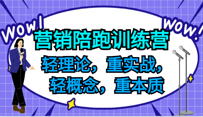 营销陪跑训练营，轻理论，重实战，轻概念，重本质，适合中小企业和初创企业的老板-康仁安资源