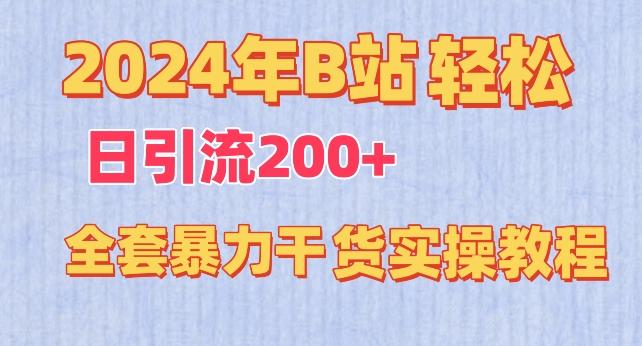 2024年B站轻松日引流200+的全套暴力干货实操教程【揭秘】-康仁安资源