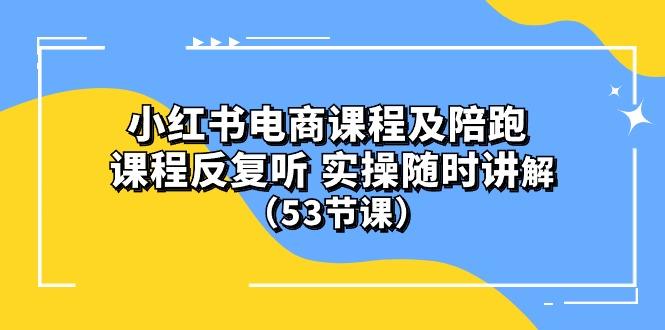 小红书电商课程陪跑课 课程反复听 实操随时讲解 (53节课-康仁安资源
