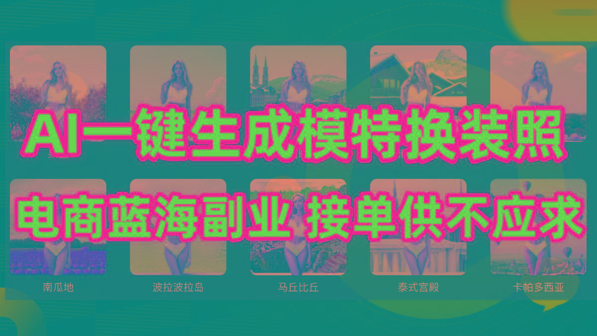 (9616期)AI制作一键生成模特换装照，电商蓝海副业供不应求-康仁安资源