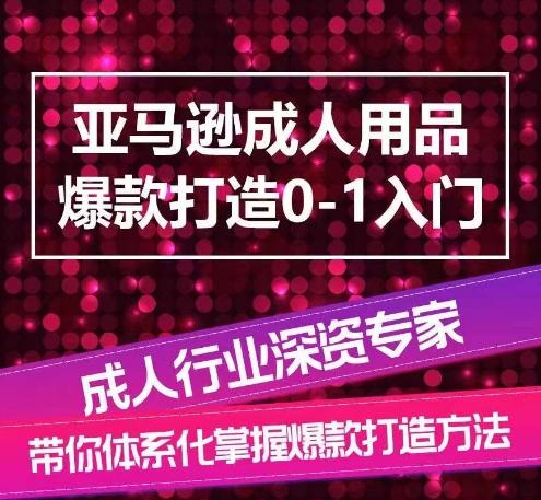 亚马逊成人用品爆款打造0-1入门，系统化讲解亚马逊成人用品爆款打造的流程-康仁安资源