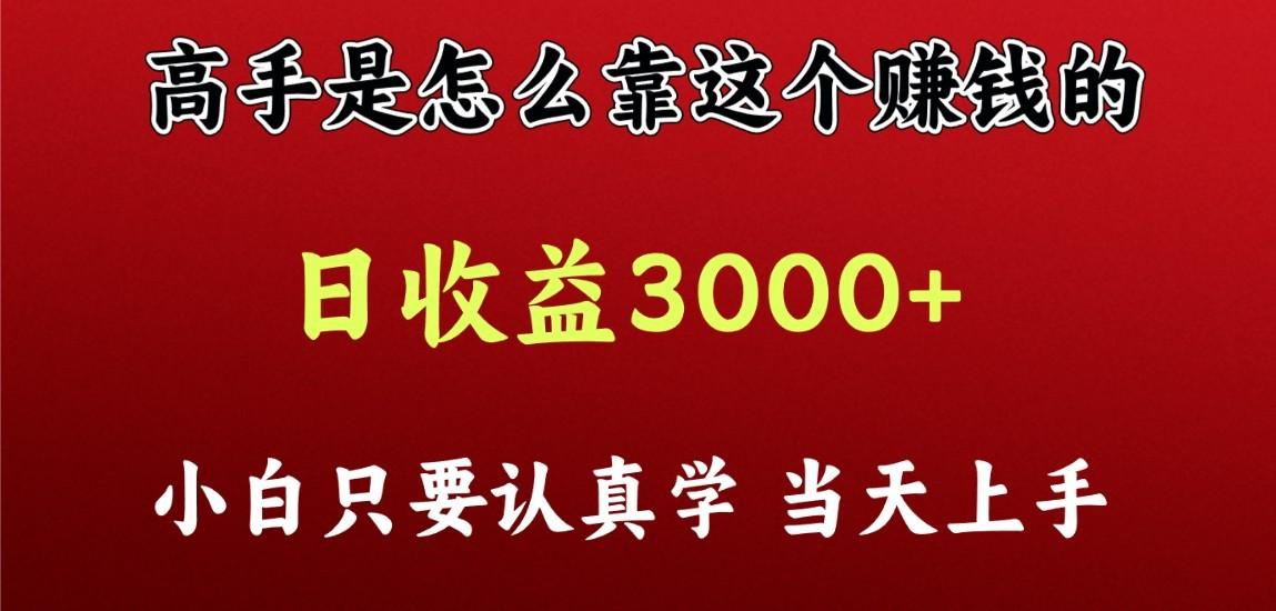 看高手是怎么赚钱的，一天收益至少3000+以上，小白当天上手-康仁安资源