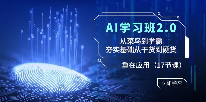 AI学习班2.0：从菜鸟到学霸，夯实基础从干货到硬货，重在应用(17节课)-康仁安资源