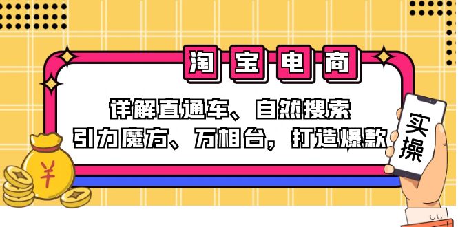 2024淘宝电商课程：详解直通车、自然搜索、引力魔方、万相台，打造爆款-康仁安资源