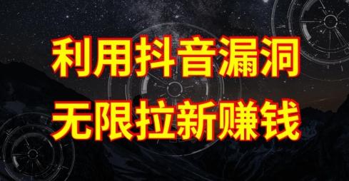 利用抖音链接漏洞，无限拉新赚钱【漏洞原理+操作流程】【揭秘】-康仁安资源