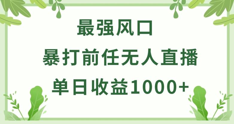暴打前任小游戏无人直播单日收益1000+，收益稳定，爆裂变现，小白可直接上手【揭秘】-康仁安资源