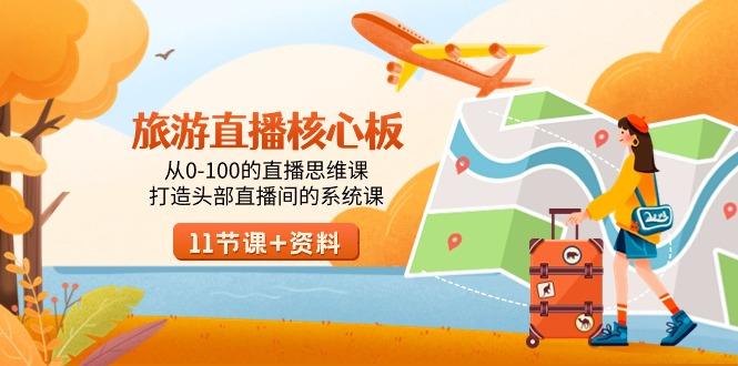 旅游-直播核心板，从0-100的直播思维课，打造头部直播间的系统课-康仁安资源