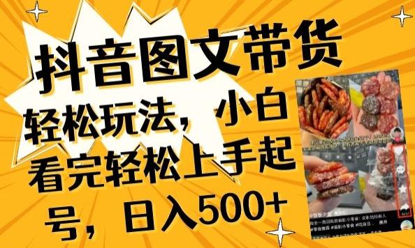 抖音图文带货已过时?那你不如仔细看看这个，小白看完轻松上手起号，日入500+不是梦【揭秘】-康仁安资源