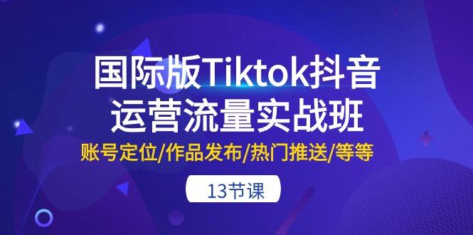 国际版Tiktok抖音运营流量实战班：账号定位/作品发布/热门推送/等等-13节-康仁安资源