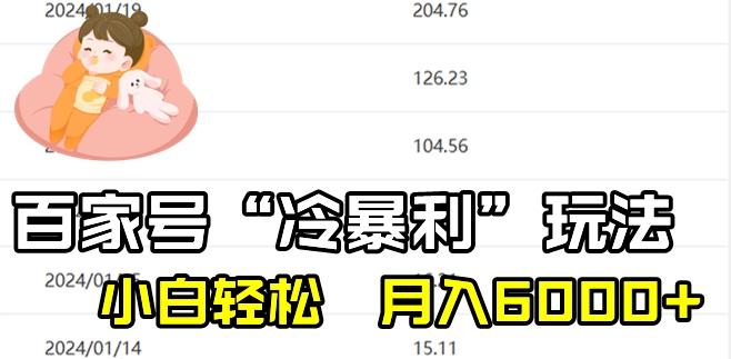 最新百家号野路子玩法，不禁言，不封号，小白轻松上手，每天三分钟，一周起号，月入6000+！-康仁安资源