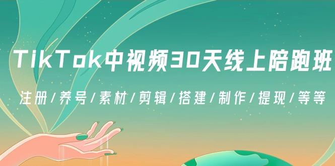 TikTok中视频-30天线上陪跑班：注册/养号/素材/剪辑/搭建/制作/提现/等等-康仁安资源
