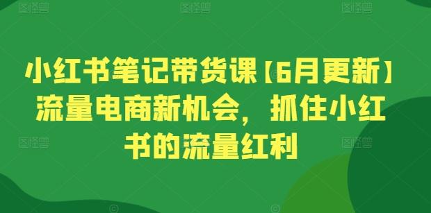 小红书笔记带货课【6月更新】流量电商新机会，抓住小红书的流量红利-康仁安资源