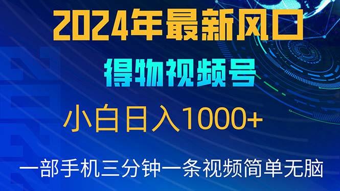 2024年5月最新蓝海项目，小白无脑操作，轻松上手，日入1000+-康仁安资源