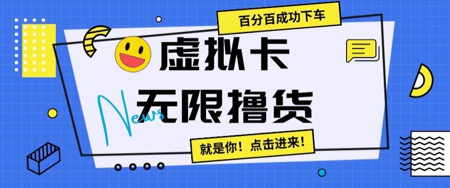 虚拟卡无限撸货，百分百成功下车【仅揭秘】-康仁安资源