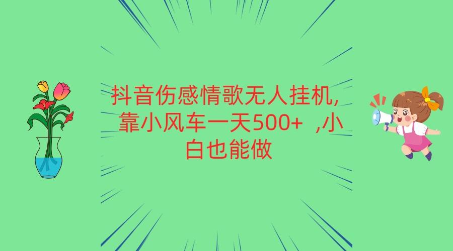 抖音伤感情歌无人挂机 靠小风车一天500+ 小白也能做-康仁安资源