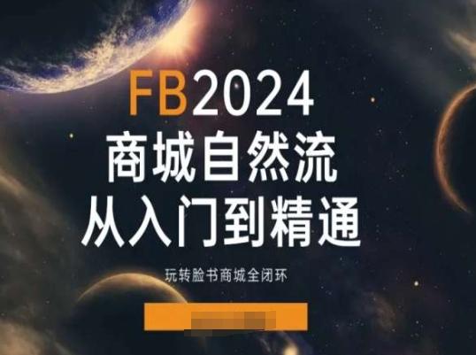 2024Faceboo商城自然流(从入门到精通)，玩转脸书商城全闭环-康仁安资源