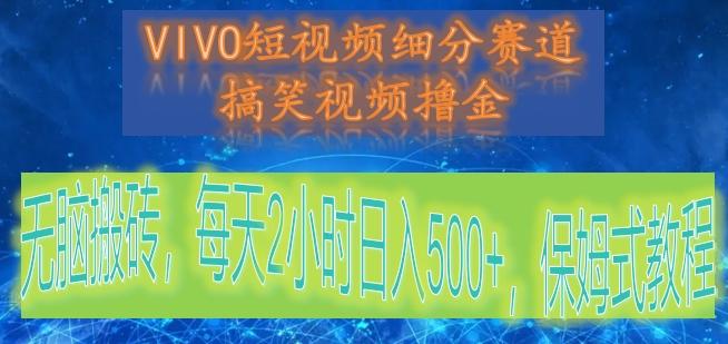 VIVO短视频细分赛道，搞笑视频撸金，无脑搬砖，每天2小时日入500+，保姆式教程-康仁安资源