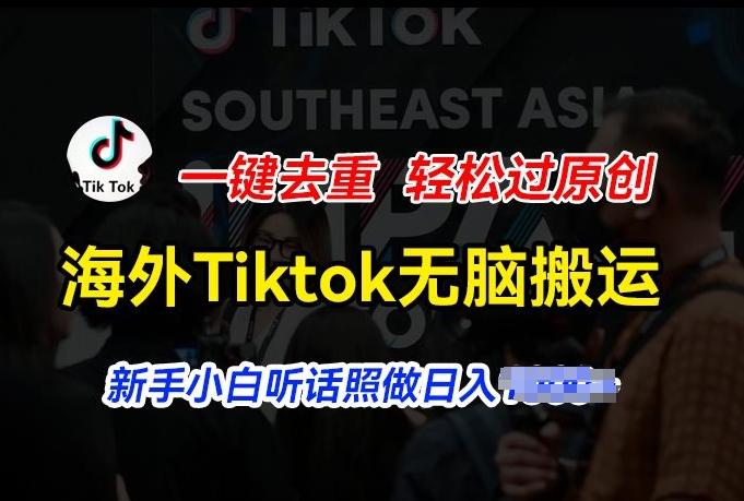 海外Tiktok短视频无脑搬运，一键去重轻松过原创，新手小白听话照做日入几张【揭秘】-康仁安资源
