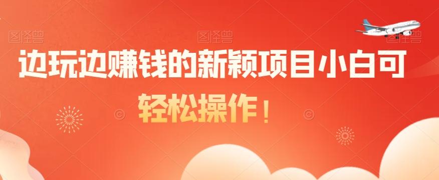 边玩边赚钱的新颖项目小白可轻松操作！-康仁安资源