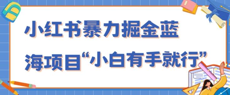 小红书暴力掘金蓝海项目，轻松日入1000+、小白有手就行（附新引流方法，不违规）-康仁安资源